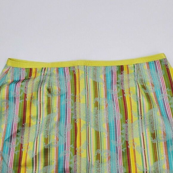 Cynthia Cynthia Steffe Skirt Size 10 Yellow Stripe - Picture 3 of 11